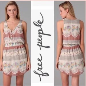 Free People Falling for Georgette Dress Boho Womens Small Country Western Summer